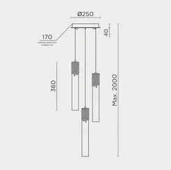 Подвесной светильник  ML.88992.3 GD Modelux