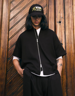 Мужская струящаяся рубашка boxy fit с коротким рукавом - BERSHKA