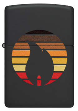 Зажигалка ZIPPO Colorblock с покрытием Black Matte, латунь/сталь, черная, 38x13x57 мм, шт