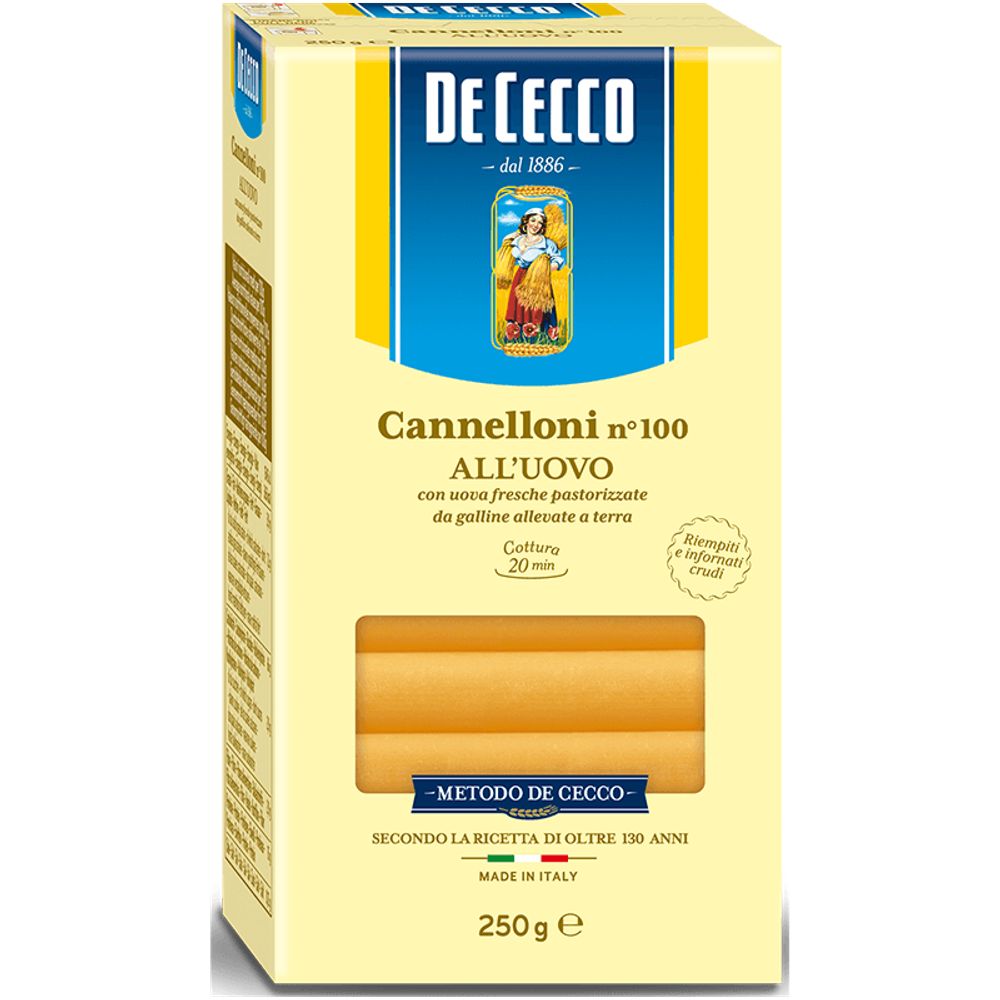 De Cecco Cannelloni Каннеллони №100, 250 г