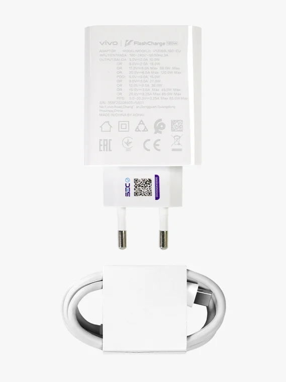 Зарядное устройство для IQOO / Vivo FlashCharge (V12060LB0) 120W EU с кабелем Type-C- Type-C 6A1