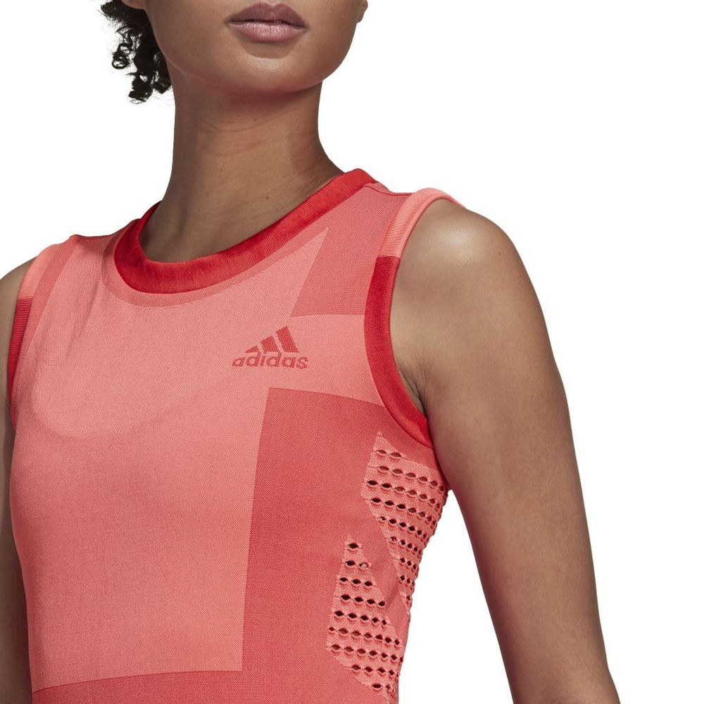Женский топ теннисный Adidas Tennis Premium Primeknit Tank Top W - acid red