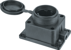 Колодка Navigator 1 гнездо с заземлением IP44 каучук + поликарбонат черная 29248