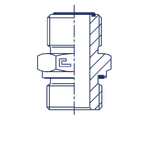 Штуцер FE ORFS 13/16 - BSP 1/4