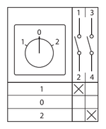 Переключатель кулачковый ПК-1-21 10А 1P "1-0-2" с блокировкой IP65 EKF PROxima