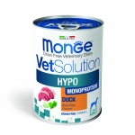 Влажный корм диетический Monge VetSolution Dog Hypo Monoprotein DUCK Гипо монопротеин с уткой для собак для снижения реакции пищевой непереносимости 400гр
