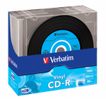 Оптический диск Verbatim CD-R 700MB 52X AZO Vinyl, Slim Case, 10шт