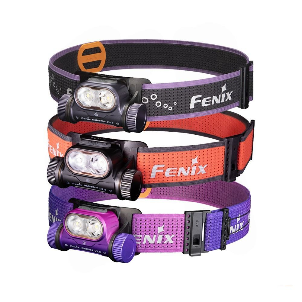 Фонарь налобный Fenix HM65R-T V2.0 фиолетовый