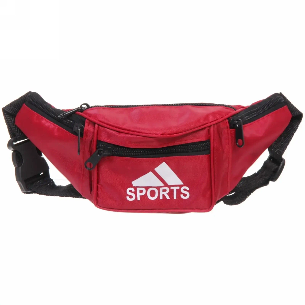Сумка на пояс «Ultramarine - Sports Style», цвет красный, 4 кармана, 29*13*7см
