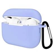 Чехол для Airpods Pro 2 Gurdini прорезиненный soft touch c карабином Сиреневый
