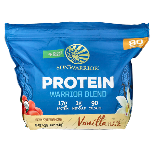 Sunwarrior, Warrior Blend, протеин, ваниль, 2,25 кг (4,96 фунта)