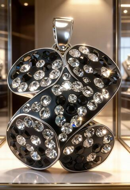 Ювелирная подвеска из серебра 925 пробы с кристаллами Swarovski