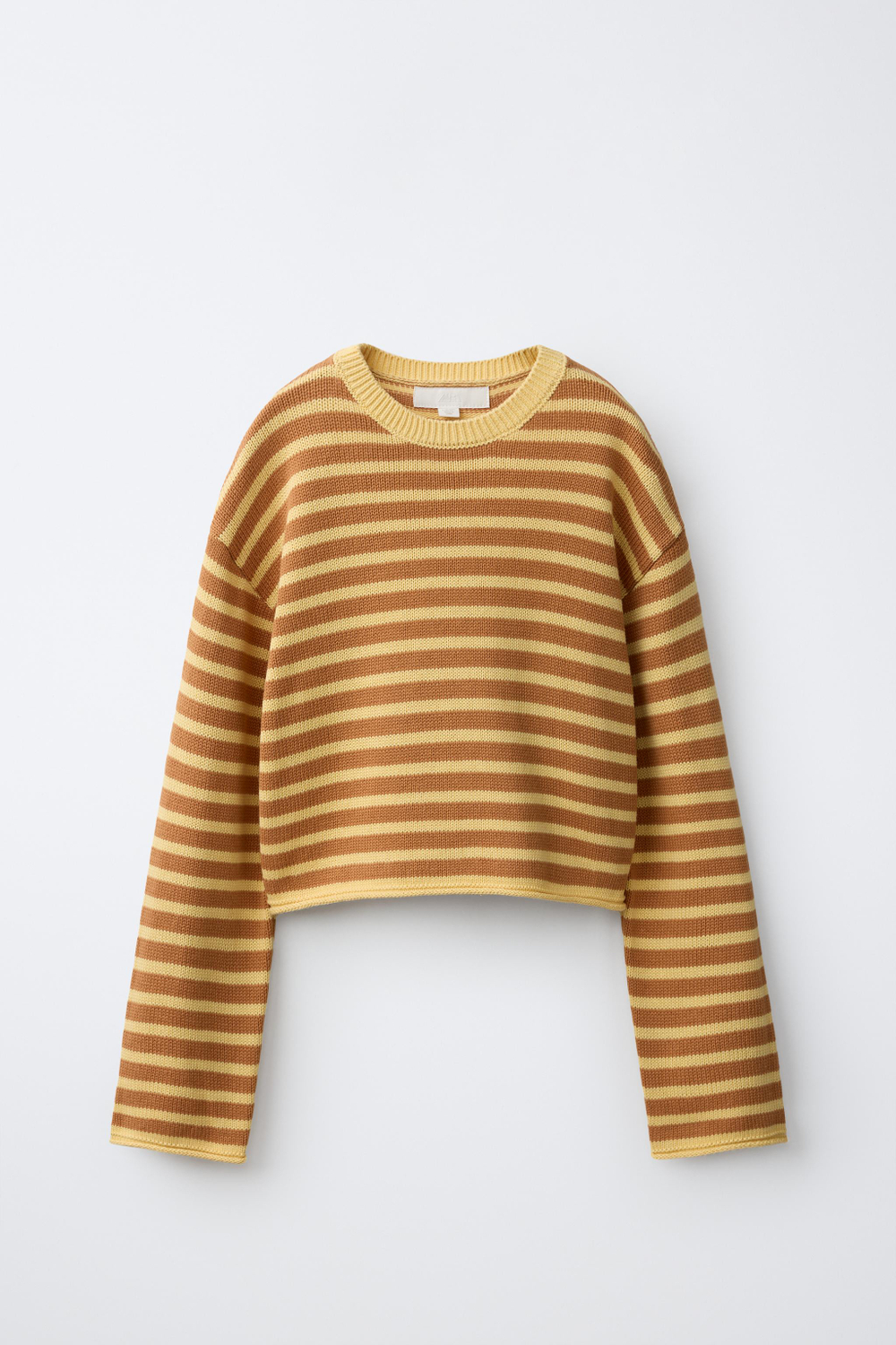 ZARA СВИТЕР В ПОЛОСКУ, ЖЕЛТЫЙ