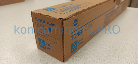 Тонер TN-227C Konica Minolta оригинальный синий 50% ACVH45H