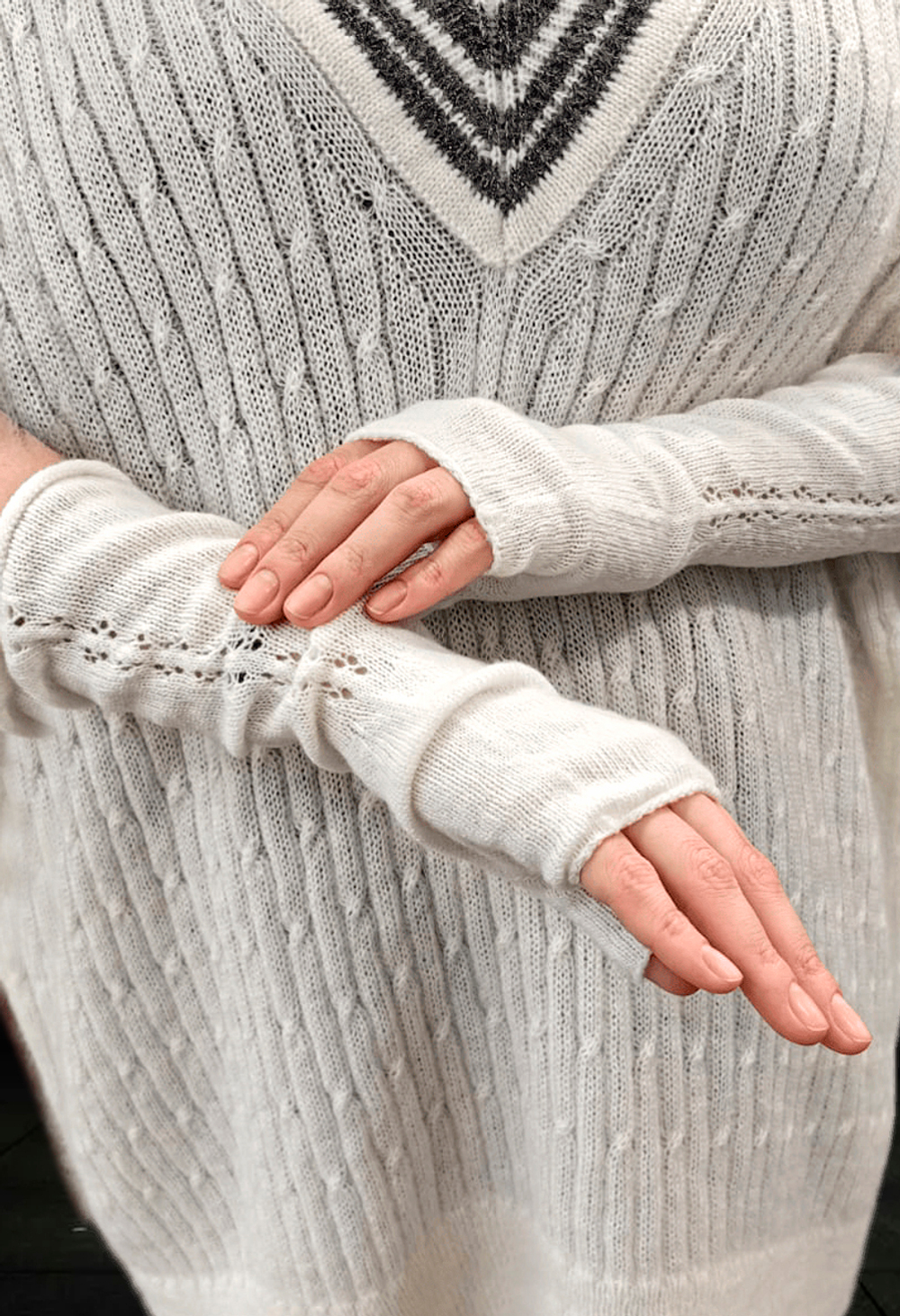 Митенки женские М701-02 экрю