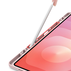 Чехол книжка розового цвета от Dux Ducis для Samsung Galaxy Tab S11 Ultra, серия Magi Series Case