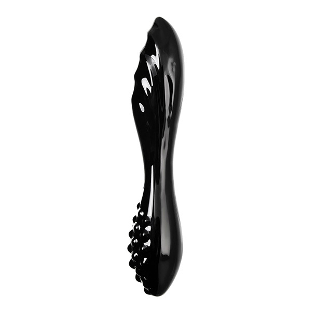 Черный двусторонний стеклянный фаллоимитатор 18,5см Satisfyer Dazzling Crystal 1 4045924