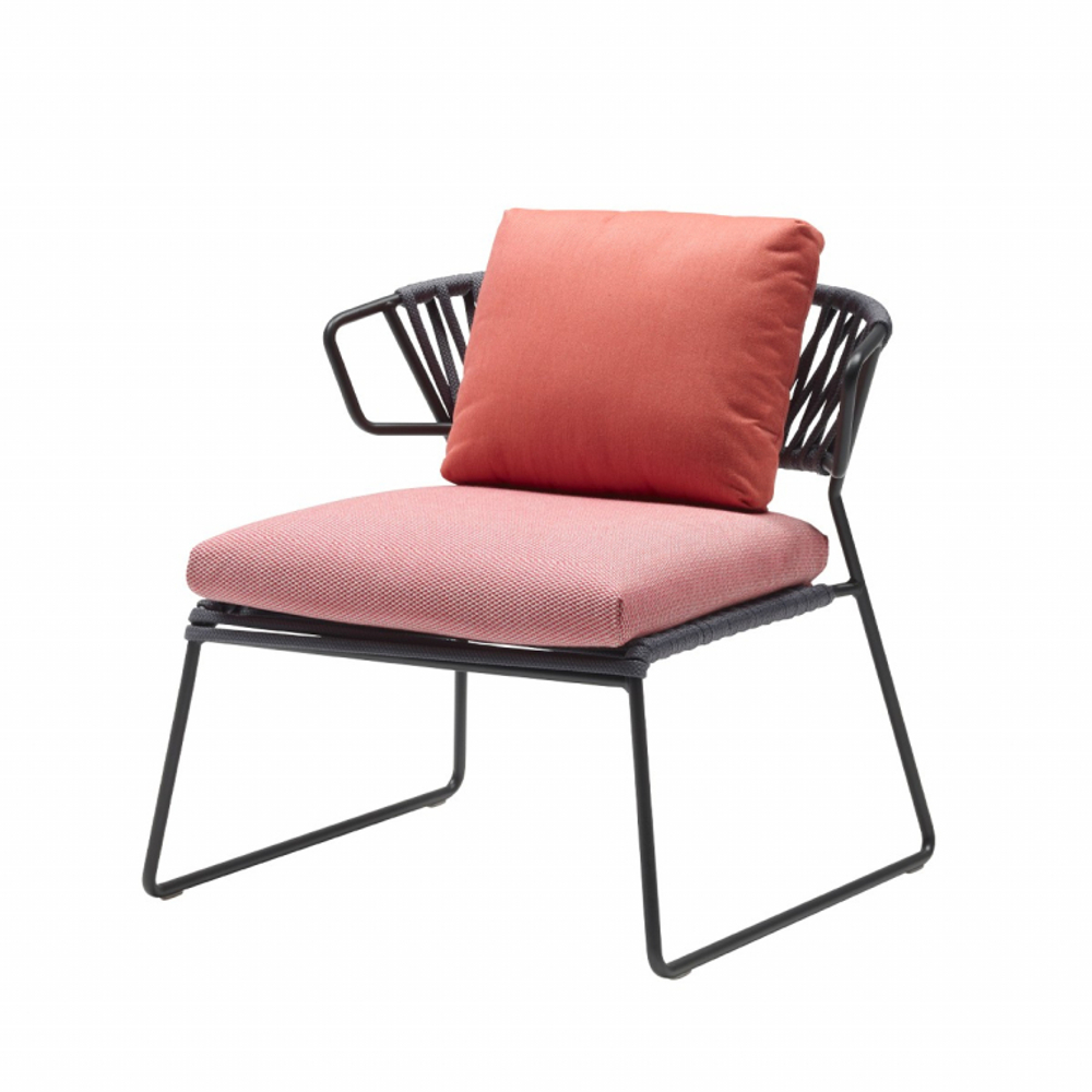 Кресло лаунж плетеное Scab Design Lisa Lounge Filo, антрацит