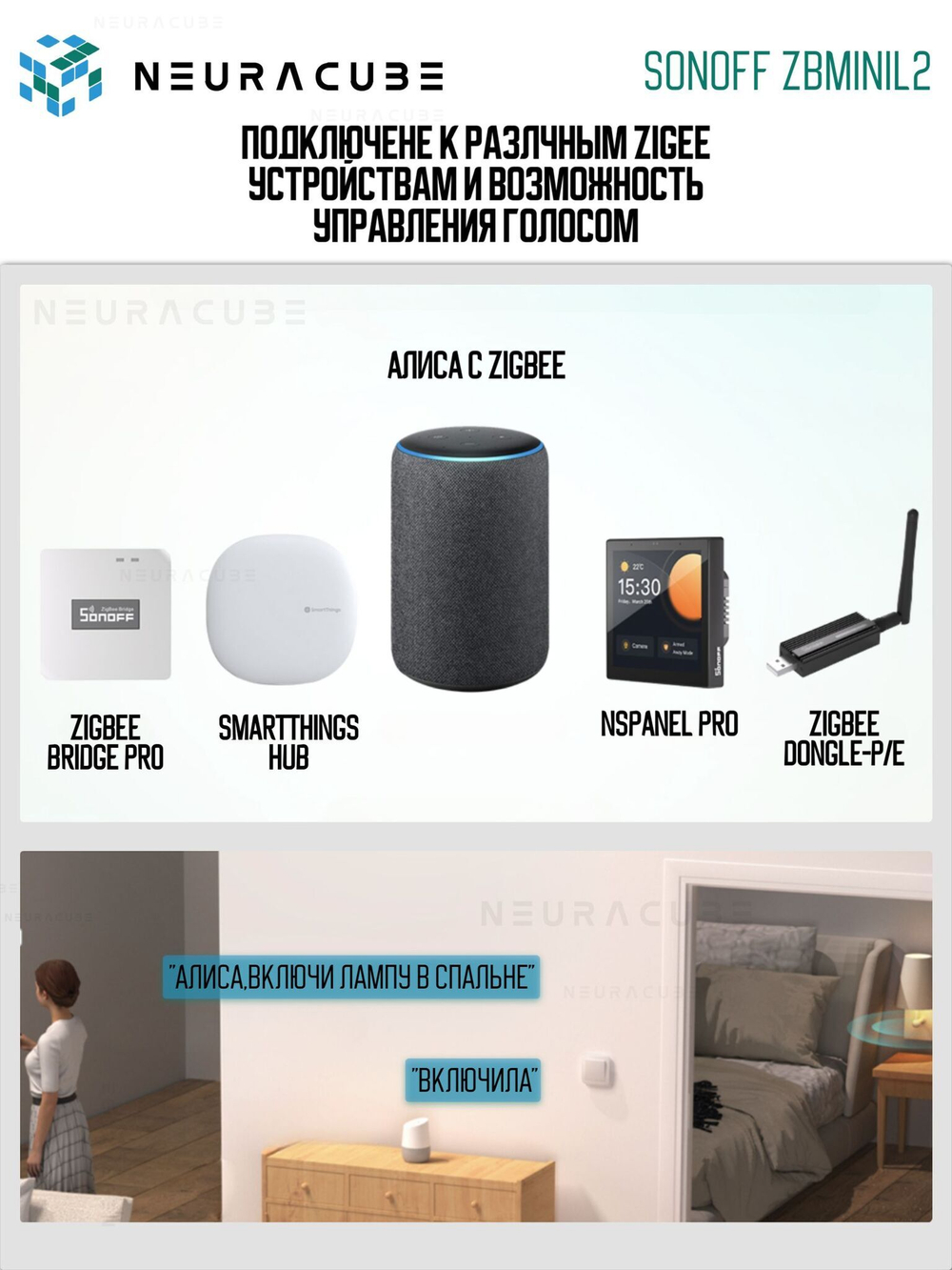 ZigBee Реле Sonoff ZBMINIL2 Extreme, 6A/1320Вт (Работает с Алисой)