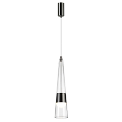 5044/12L L-VISION ODL24 000 глянц.темн.хром/прозрачный/металл/стекло Подвес LED 12W 3000K 1334Лм LUMP