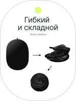 Фон складной на пружине Raylab RF-12 белый/черный 150x200см