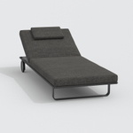 Шезлонг Ideal Patio КОСТА С на колесах, каркас карбон, матрас маренго (с подушкой)