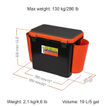 Ящик для зимней рыбалки Helios FishBox (10л) оранжевый