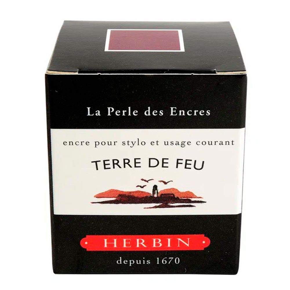 Чернила во флаконе Herbin 30 мл Terre de feu Красно-коричневые (13047T) 2