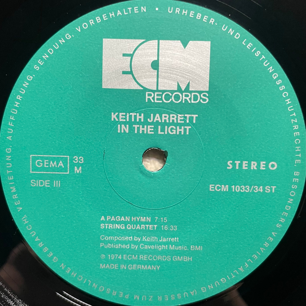 Keith Jarrett ‎– In The Light 2LP (Германия) ECM