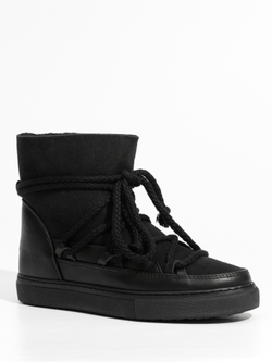 Высокие комбинированные кеды INUIKII Sneaker Classic Black на меху