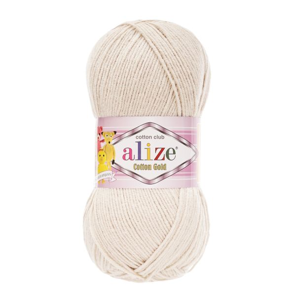 Пряжа Alize (Ализе) Cotton Gold / уп.5 мот. по 100 г, 330м, 599 каменный А