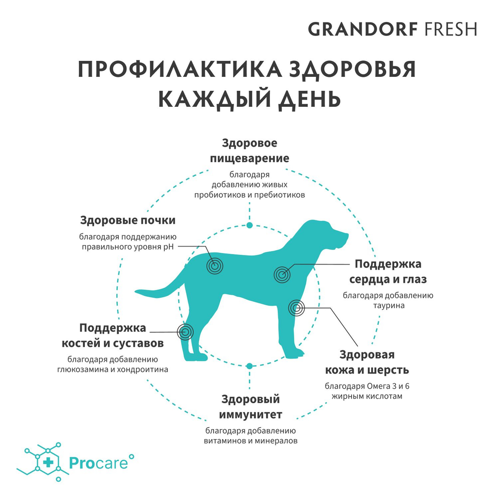 Сухой беззерновой корм GRANDORF Fresh Adult MAXI для собак крупных пород, ягненок с бататом 10 кг