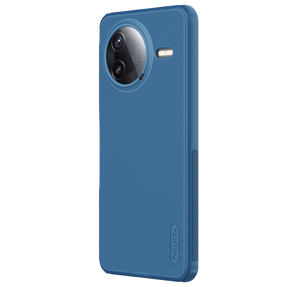 Усиленный чехол синего цвета от Nillkin для Xiaomi Poco F7 Pro и Redmi K80, серия Super Frosted Shield Pro