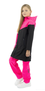 Куртка для девочек Softshell р.134 фуксия/ черный ( Smail)