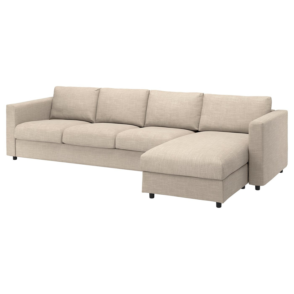 IKEA VIMLE  (ИКЕА ВИМЛЕ)  -  Чехол на диван 4-местный - с шезлонгом/Хилларед бежевый
