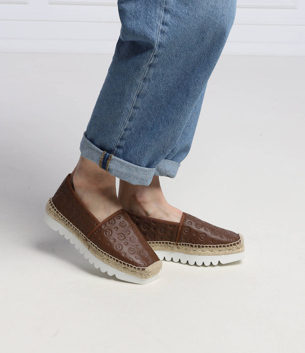 Кожаные эспадрильи Pollini - коричневый(TA10124G0EQ2V)