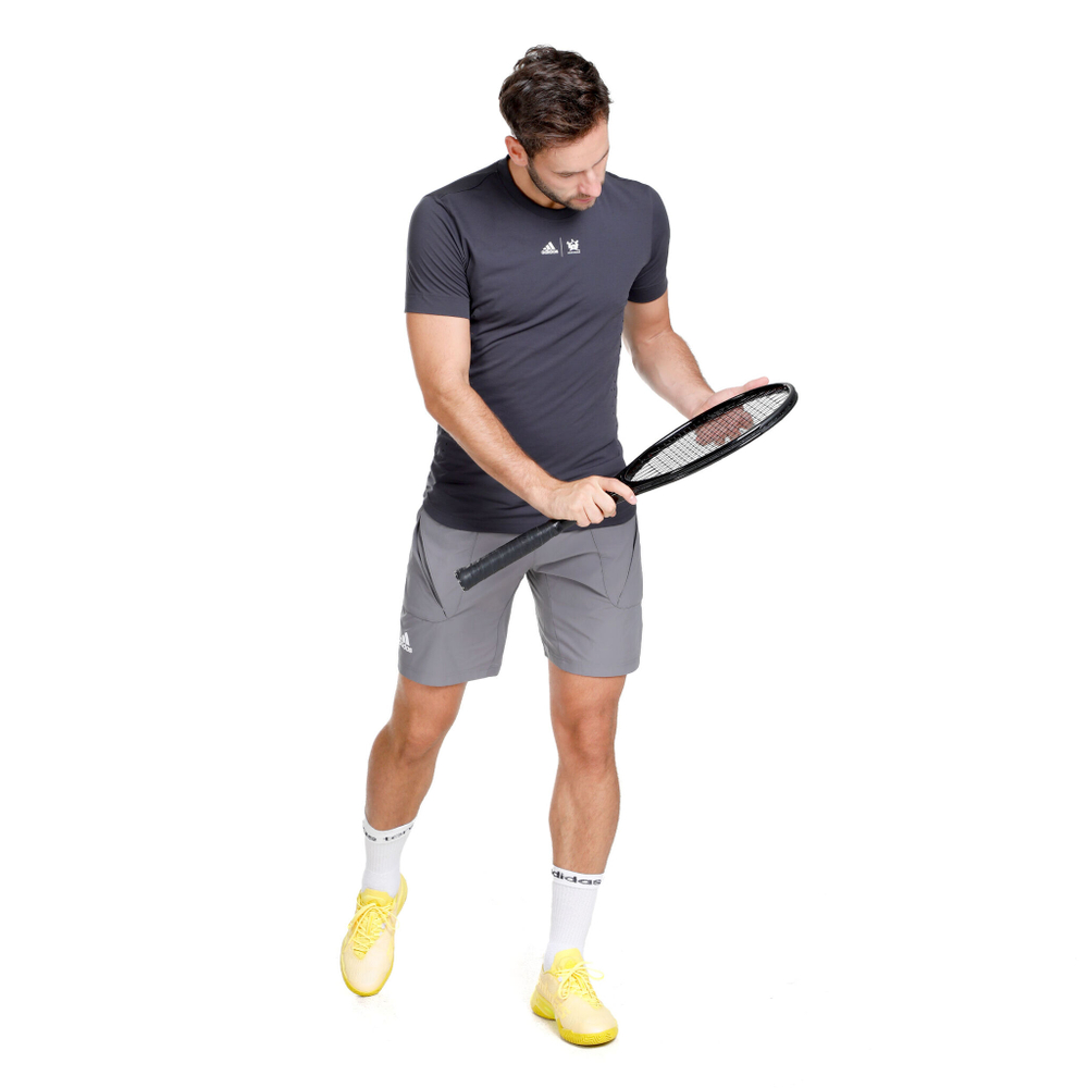Мужское теннисное поло adidas New York Printed T-Shirt Men - Grey