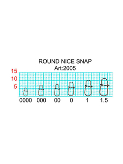 Застежка рыболовная Round Nice Snap 2005 №00