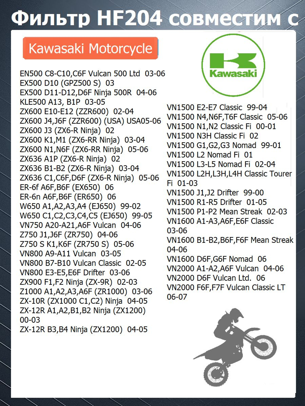 Фильтр масляный HF204 для Arctic Cat, Honda, Kawasaki, Stels Dinli, Yamaha, Mercury, лодочного мотора, квадроцикла, мотоцикла