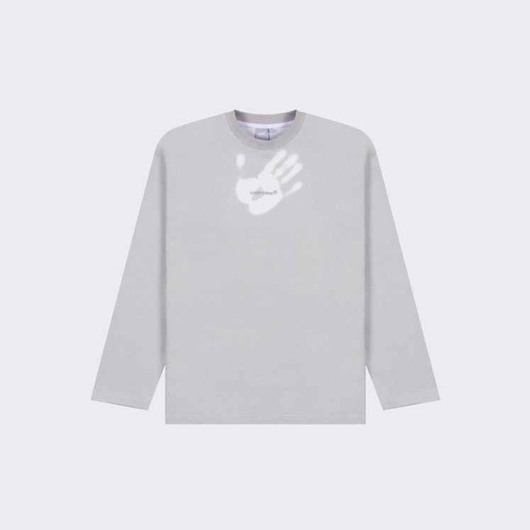 Лонгслив UNIFORM Thermo Minilogo, серо-розовый/белый