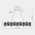 Подвесная люстра MODELIGHT MDL.89092.1200HC GD