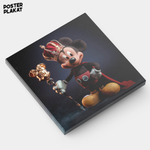Картина Микки Маус / Mickey Mouse с короной, Уолт Дисней, холст с печатью на подрамнике, интерьерная, Постер Плакат
