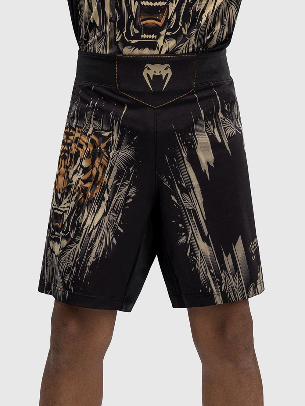 Шорты ММА детские Venum Tiger Black/Neo Orange