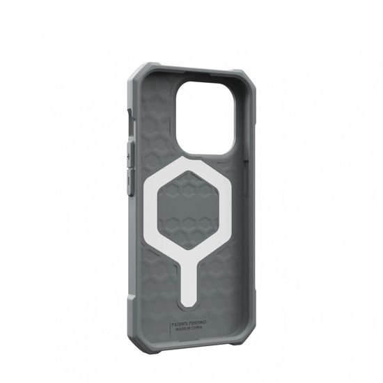 Чехол с поддержкой MAGSAFE UAG Essential Armor для iPhone 15 Pro 6.1", цвет серебро (Silver)
