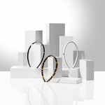 Balmain Hair Couture Ободок из ацетата черно-белый Acetate Headband Black/White Shell Small