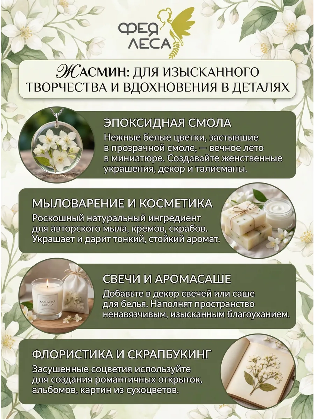 Жасмин чбушник побеги с цветами для декора и эзотерики