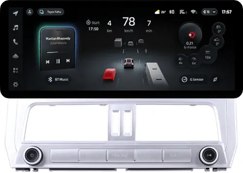 Магнитола для Toyota Land Cruiser Prado 150 2017-2019 (поддержка 360) - Teyes CC4PRO монитор 12.3" 2K QLED + рамка LUX, Android 13, Быстрейшая, Snapdragon 778G, ИИ, CarPlay, DSP, 4G SIM-слот