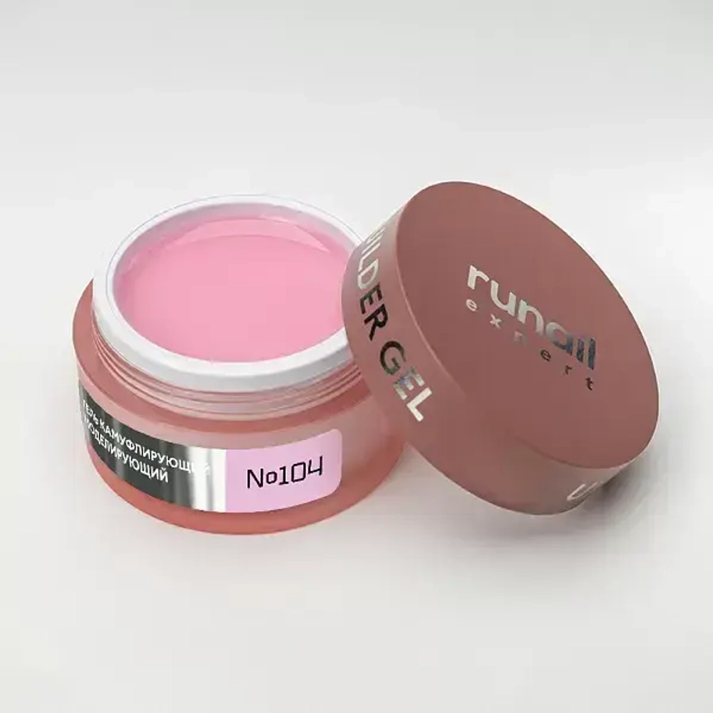 Runail Expert Гель моделирующий UV BUILDER GEL №104 нежно-розовый, 50г банка