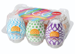 Набор из 6 мастурбаторов Tenga EGG IV с различным рельефом (Цвет: молочный)