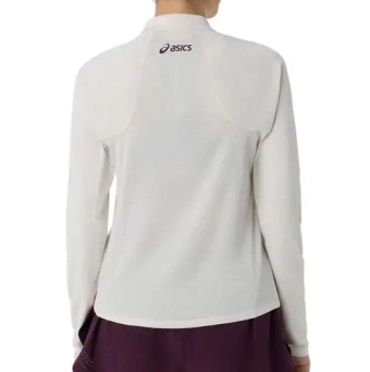 Женская теннисная футболка с длинным рукавом Asics Match Half Zip - soft oat